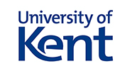 University of Kent in blue letters