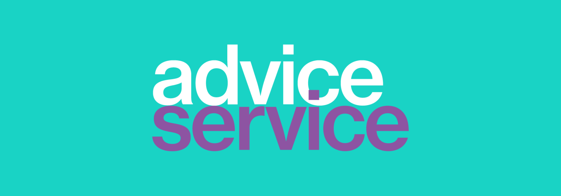 advice service logo on a plain background. Logo reads "advice service".