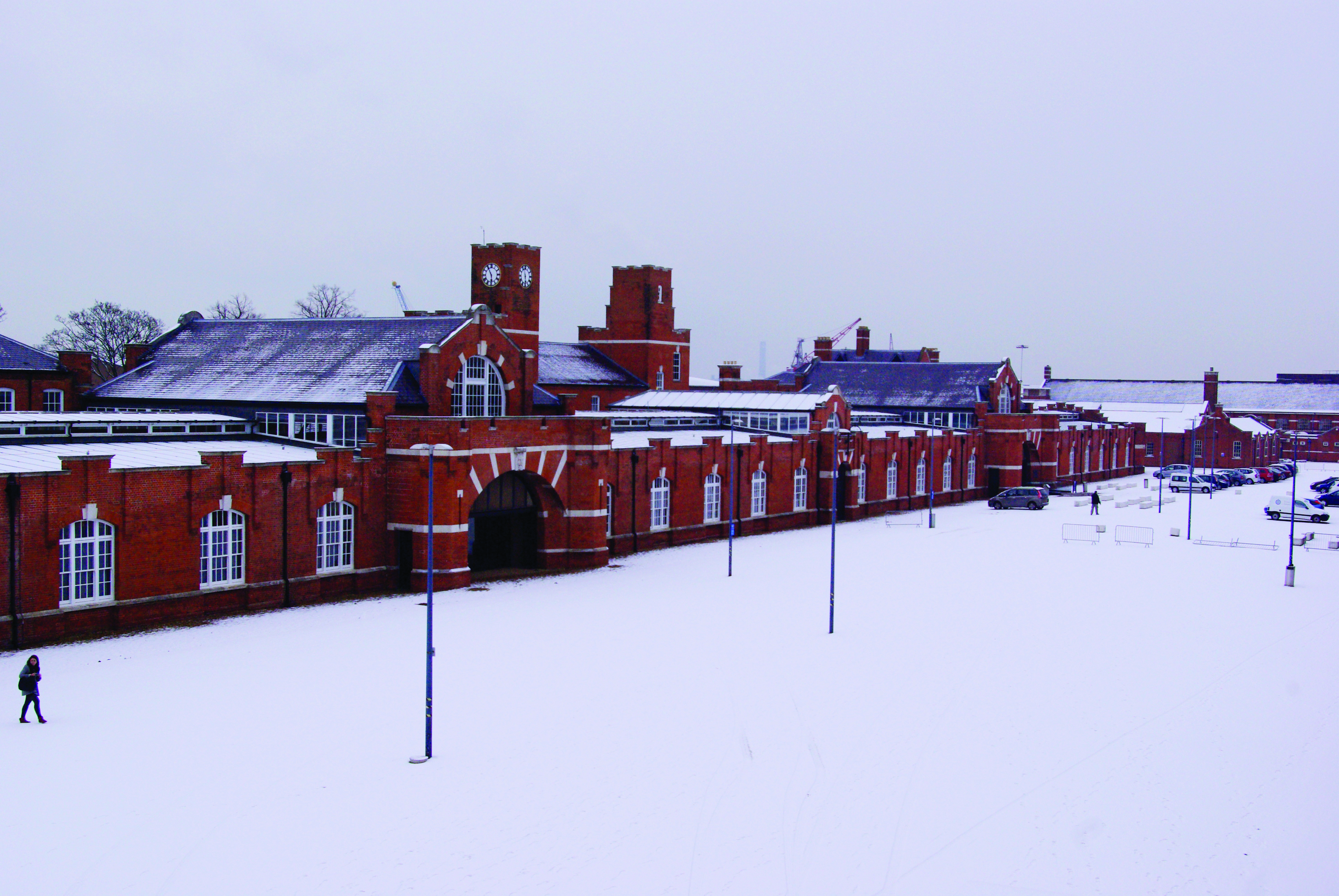 Medway campus in the snow