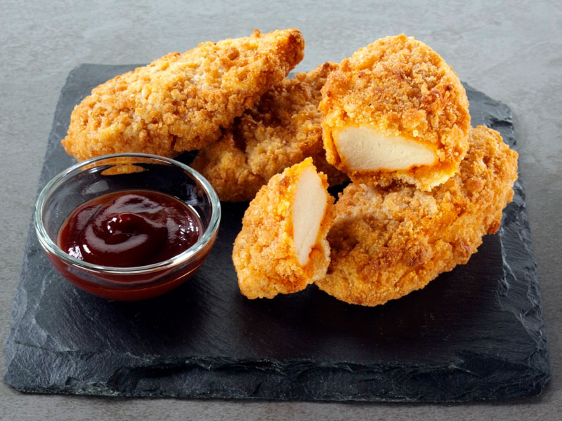 chicken strips with sauce